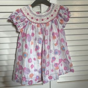 Poppy print toddler dress